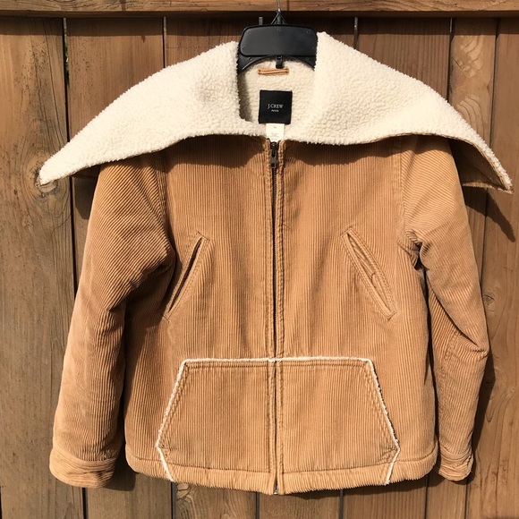 J. Crew Jackets & Blazers - 🔥SALE [J.Crew] Corduroy Sherpa Jacket w Hood
